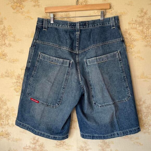 Vintage Embroidered Dragon Baggy JNCO Shorts Jorts Size 36 - Picture 5 of 8